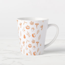 Taza De Café Latte Cozy Autumn Pattern