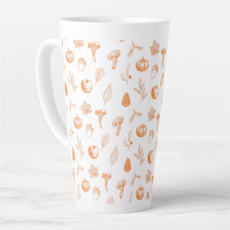 Taza De Café Latte Cozy Autumn Pattern