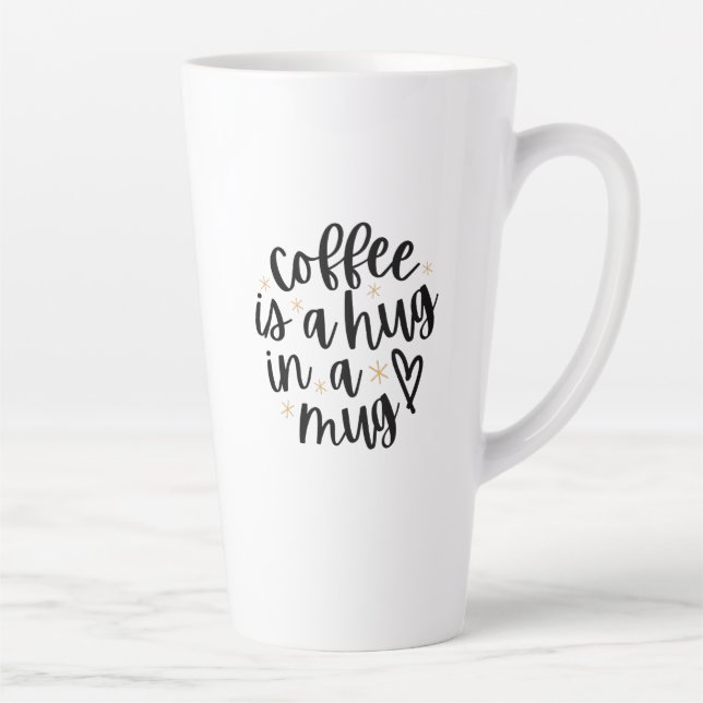 Taza De Café Latte Cozy Coffee Quote Latte Mug (Derecha)