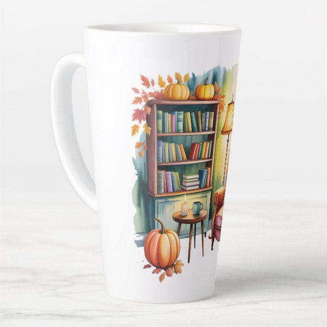 Taza De Café Latte Cozy Home Reading Bouteilles — Framed Wall  (Ángulo izquierdo)
