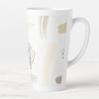 Taza De Café Latte Cozy  Minimal Winter Aesthetic Pattern  