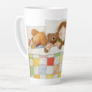 Taza De Café Latte COZY QUILT Tall Tapered blanco