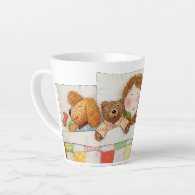 Taza De Café Latte COZY QUILT Tapered Blanco (Ángulo izquierdo)