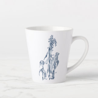 Taza De Café Latte Cozy Winter Botanical Art
