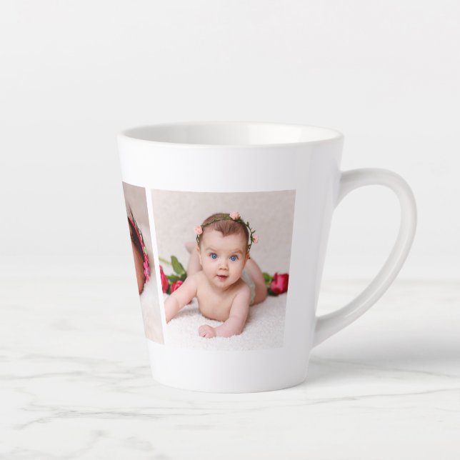Taza De Café Latte Crea tu propia foto de bebé familiar (Derecha)