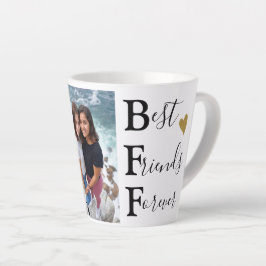 Taza De Café Latte Crea tu propia foto de los mejores amigos de BFF p