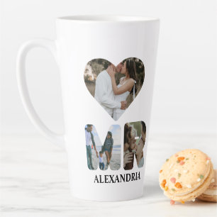 Taza De Café Latte Crea tu propia pareja de fotos de Mr. y Mrs.