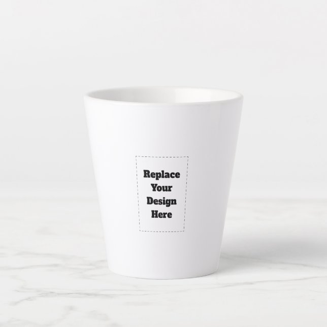 Taza De Café Latte Crea tu propio blanco  (Anverso)