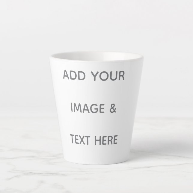 Taza De Café Latte Crea tu propio blanco  (Anverso)