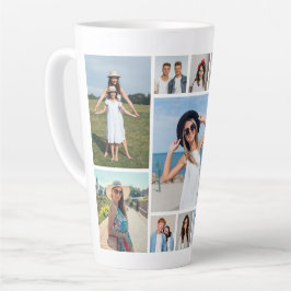 Taza De Café Latte Crea tu propio collage de 11 fotos