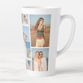 Taza De Café Latte Crea tu propio collage de 11 fotos