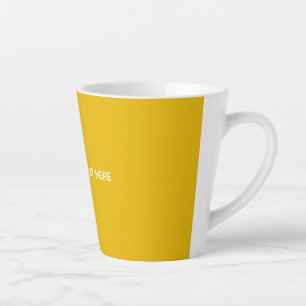Taza De Café Latte Crea tu propio diseño personalizado amarillo