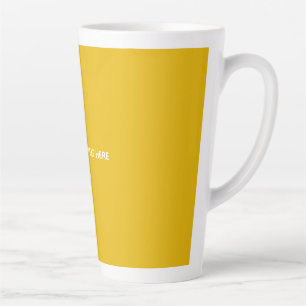 Taza De Café Latte Crea tu propio diseño personalizado amarillo