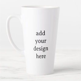Taza De Café Latte Crea tu Propio Simple Personalizado Gran Tazón de 