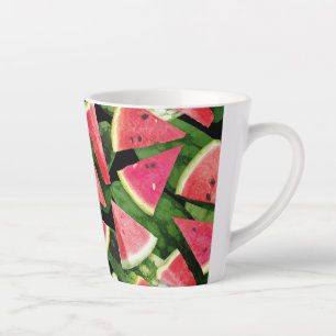 Taza De Café Latte Creación de patrones de sandía 5