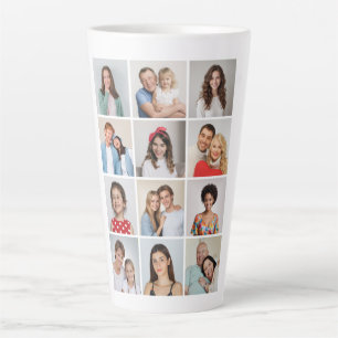 Taza De Café Latte Crear su propio Collage de fotos de 12
