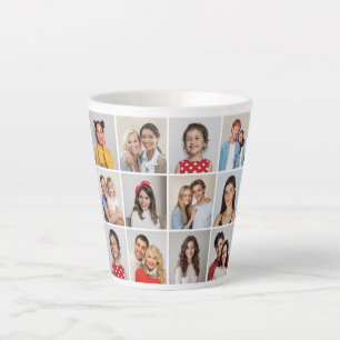 Taza De Café Latte Crear su propio Collage de fotos de 12