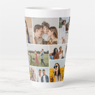 Taza De Café Latte Crear su propio Collage de fotos de 12