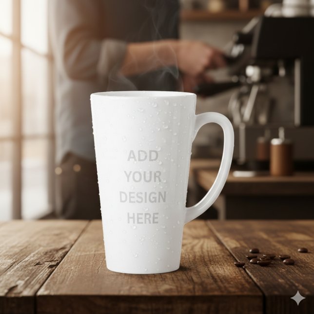 Taza De Café Latte Crear su propio diseño Gran Mug Latte de 17 oz (Subido por el creador)