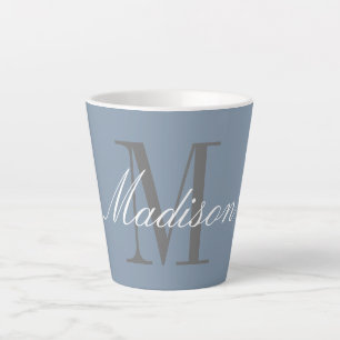 Taza De Café Latte Crear su propio Monograma Nombre Inicial