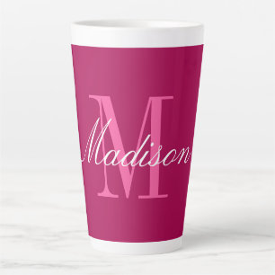 Taza De Café Latte Crear su propio nombre inicial monograma