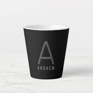 Taza De Café Latte Crear su propio nombre Monograma inicial