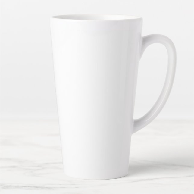 Taza De Café Latte Crear su propio Personalizado sólido blanco (Derecha)
