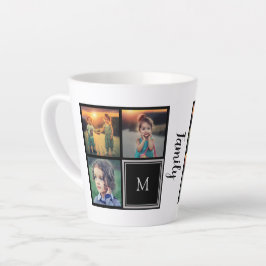 Taza De Café Latte Crear un monograma de fotografía familiar