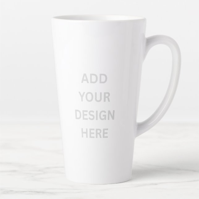 Taza De Café Latte Create Your Own Custom Design Large 17oz Latte Mug (Derecha)