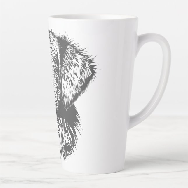 Taza De Café Latte Create Your Own Pet Dog Customized (Derecha)