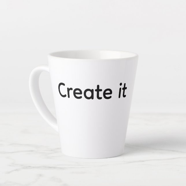Taza De Café Latte Create Your Promotional Mug Giveaway (Ángulo izquierdo)