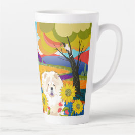 Taza De Café Latte CREMA DE CROP Cream Chow Latte Mug