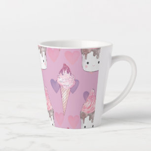 Taza De Café Latte Crema De Hielo Marshmallow