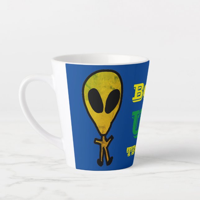 Taza De Café Latte creo en la tecnología ufo (Izquierda)
