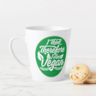 Taza De Café Latte Creo Que Por Lo Tanto Soy Vegan