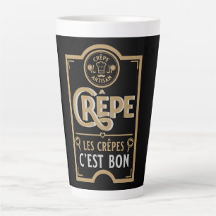 Taza De Café Latte Crepes francesas