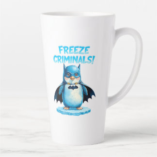 Taza De Café Latte Criminales congelados - Pingüino oscuro