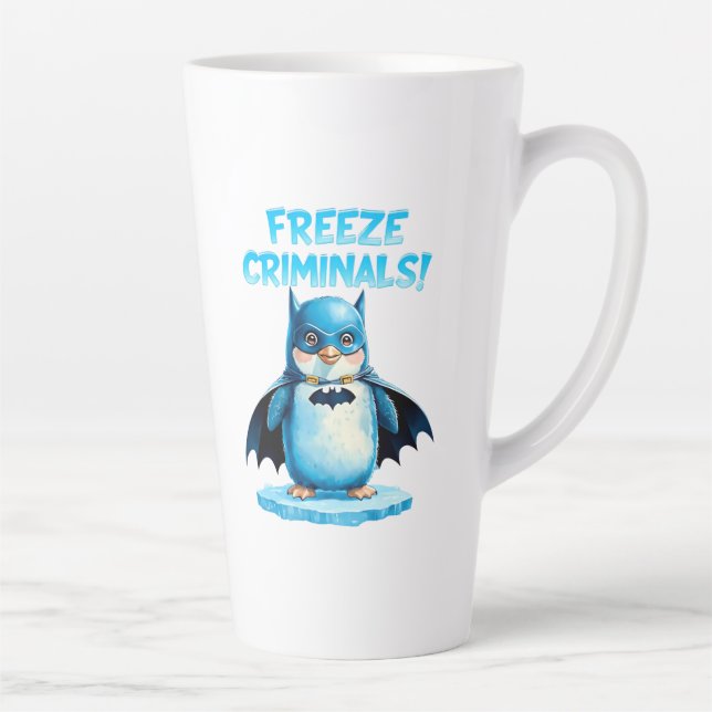 Taza De Café Latte Criminales congelados - Pingüino oscuro (Derecha)