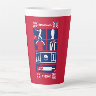 Taza De Café Latte Críquet de prueba en inglés
