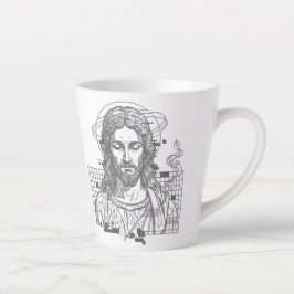 Taza De Café Latte Cristiano Rejilla Christwave Anaglifo Jesucristo