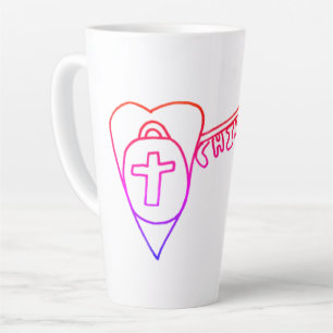 Taza De Café Latte Cristo es la gran alfombra lata de la llave