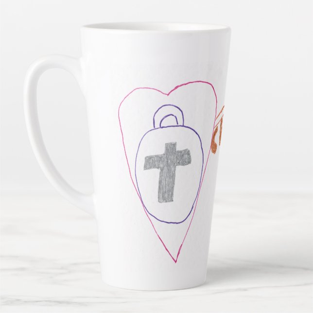 Taza De Café Latte Cristo es la llave lata (Izquierda)