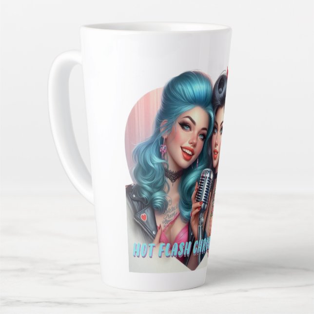 Taza De Café Latte Crónicas Hotflash - Sip, Lauder, Repetir la Copa L (Ángulo izquierdo)