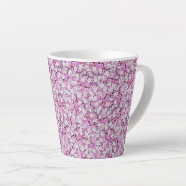 Taza De Café Latte Crown Vetch Seamless Pattern (Ángulo derecho)