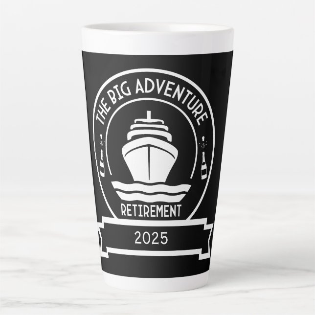 TAZA DE CAFÉ LATTE CRUCERO DE JUBILACIÓN (Anverso)