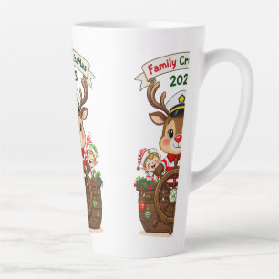 Taza De Café Latte Crucero Familiar Navidad 2025