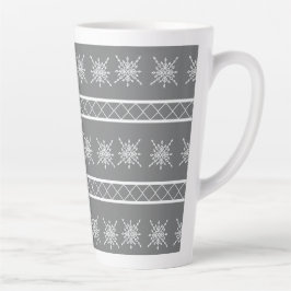Taza De Café Latte Crystalized Snowflake
