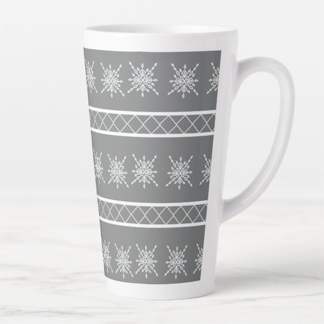 Taza De Café Latte Crystalized Snowflake (Derecha)