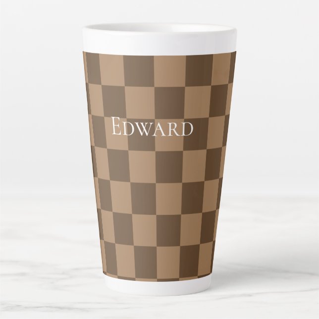 Taza De Café Latte Cuadrados de chocolate suave (Anverso)
