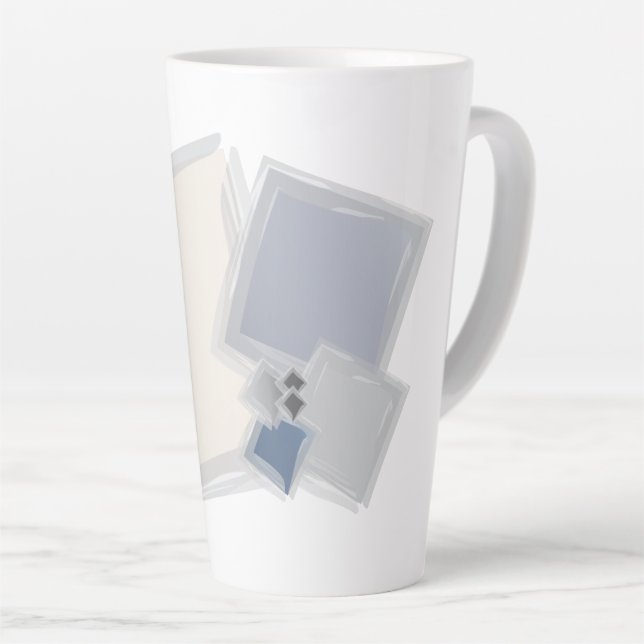 Taza De Café Latte Cuadrados rodando de Fibonacci (Ángulo derecho)